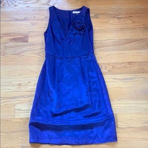 V-Neck Purple Rebecca Taylor Dress